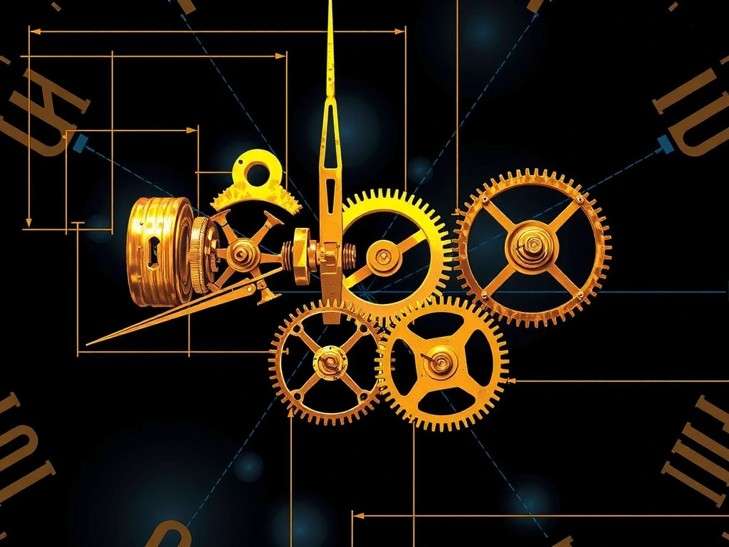 Exploded clock mechanism