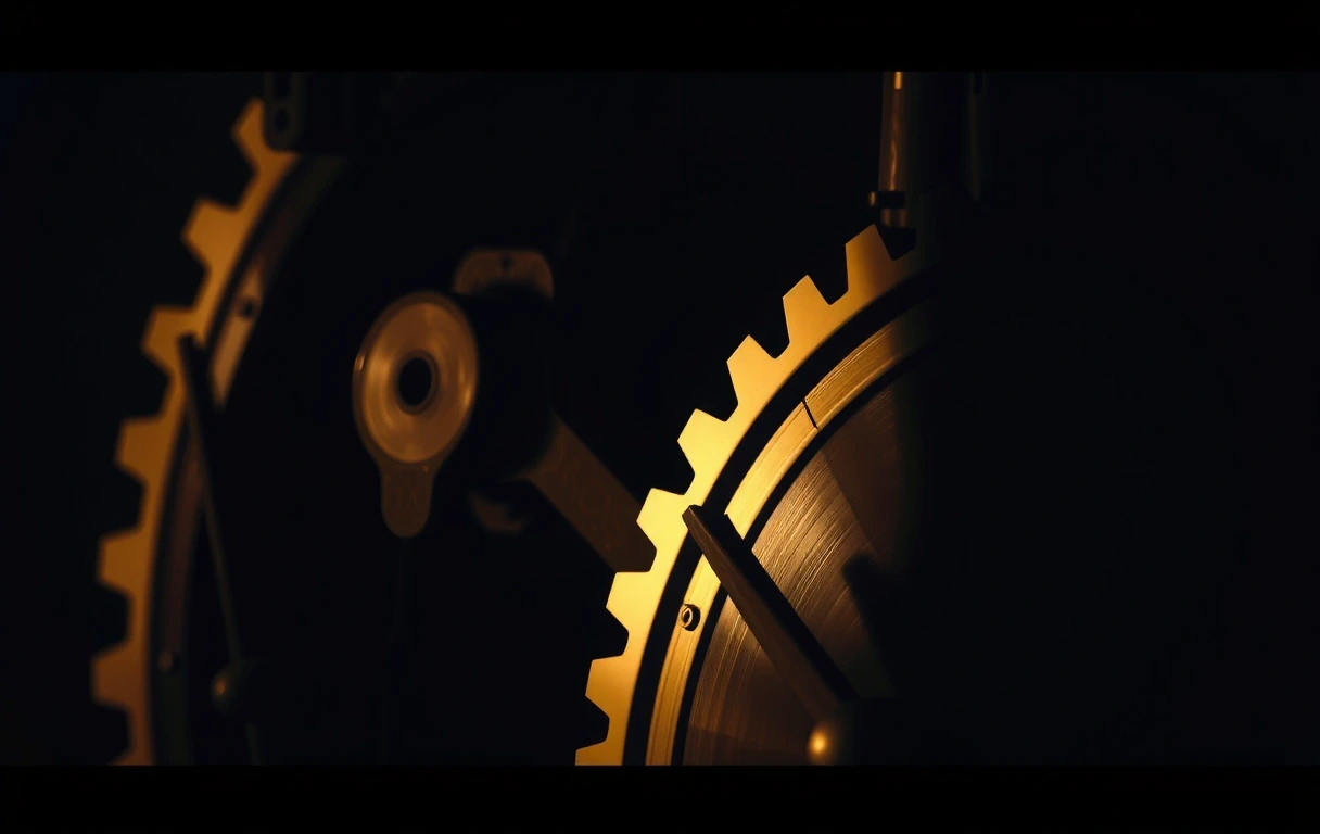 Mechanical clock detail